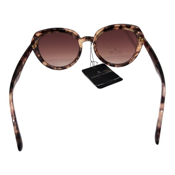Judith Leiber Sunglasses Women’s Tortoise Round High Bridge Black Brown Violet‎ - Picture 3 of 6